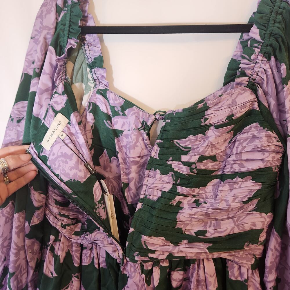 BY MALINA Gigi Mini Green Purple Semi Formal Dress - Picture 5 of 13